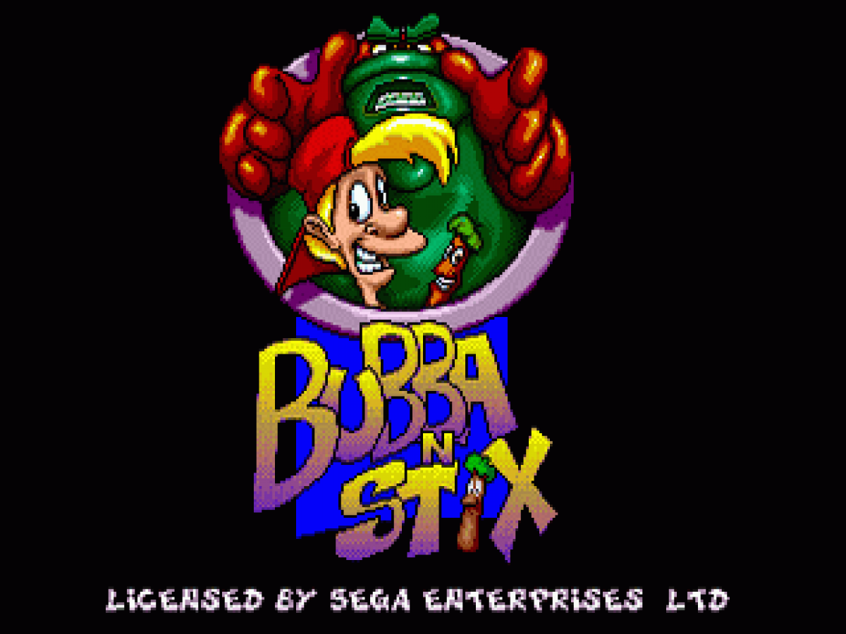 Bubba and Stix Sega Genesis GEN for retro video game enthusiasts featuring side scrolling puzzle platforming gameplay unique stretchy companion mechanics creative level design colorful environments challenging obstacles quirky adventure and collectible gaming appeal