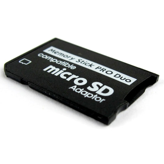 Memory Stick DS to Pro Duo Adapter PSP Accessory memory card adapter storage expansion accessory compatible with Sony PlayStation Portable PSP system Pro Duo memory card support portable gaming hardware retro video game accessory PSP