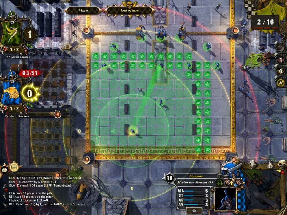 Blood Bowl for Xbox 360 with fantasy football strategy and team battle theme gameplay