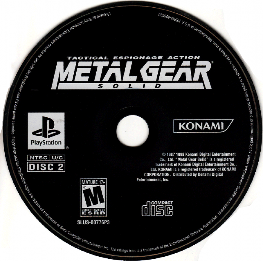 Metal Gear Solid: The Essential Collection disc art for PlayStation 2 (PS2) video game