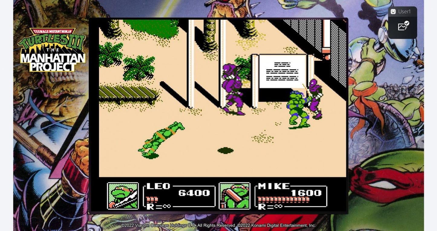 Teenage Mutant Ninja Turtles: The Cowabunga Collection gameplay for PlayStation 5 (PS5) classic arcade action video game