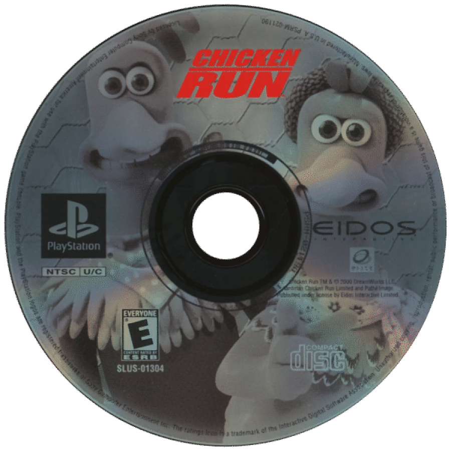 Chicken Run disc for PlayStation 1 (PS1) retro video game