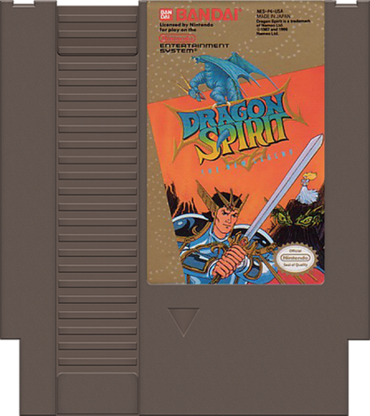Dragon Spirit cartridge for Nintendo Entertainment System (NES) retro video game