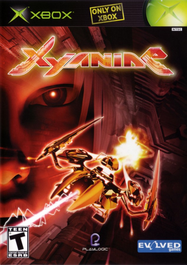 Xyanide retro Xbox video game Xyanide sci fi shooter arcade style space combat bullet hell inspired gameplay fast paced shooting action futuristic console title Xbox release cover art