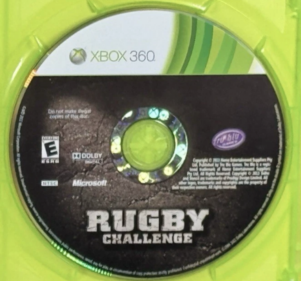 Jonah Lomu Rugby Challenge disc for Xbox 360 (X360) sports rugby video game