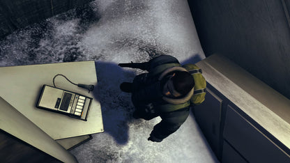 The Thing Remastered Deluxe Edition for PlayStation 5 survival horror shooter featuring squad trust mechanics arctic setting remastered visuals and bonus collectible content gameplay