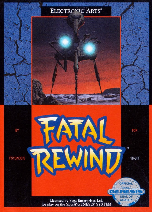 Fatal Rewind Sega Genesis GEN for retro video game enthusiasts featuring futuristic shoot em up gameplay fast paced space combat intense enemy waves powerful weapon upgrades sci fi arcade action challenging missions and collectible gaming appeal cover art 