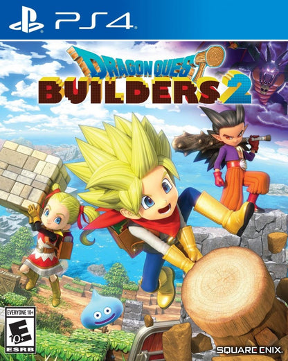 Dragon Quest Builders 2 PS4 game featuring sandbox building gameplay, creative world-building, and action RPG adventure in the Dragon Quest universe cover art