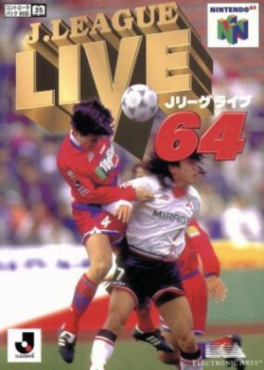 J League Live 64 Japanese Import cover art for Nintendo 64 N64 video game