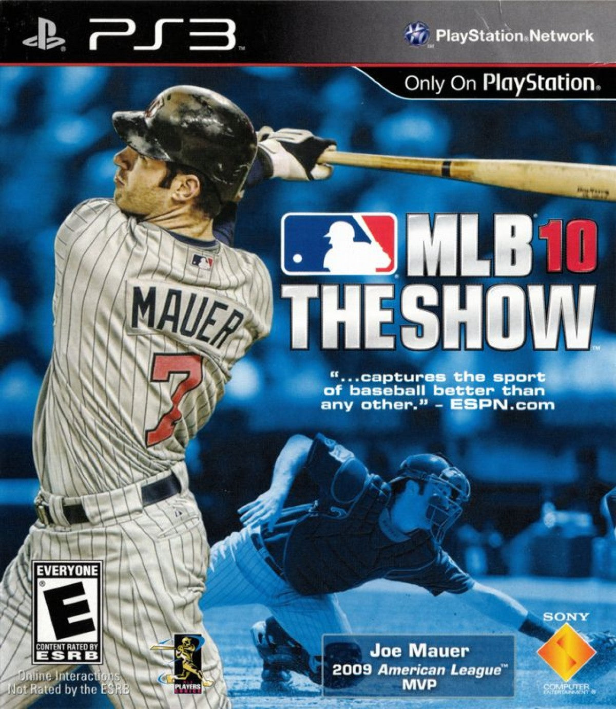 MLB 10 The Show retro PlayStation 3 video game featuring realistic baseball gameplay, MLB sports simulation, multiplayer competition and classic PS3 entertainment - cover art