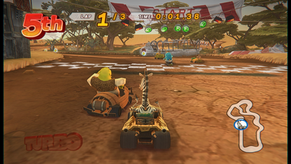 Madagascar Kartz for Nintendo Wii gameplay featuring DreamWorks characters in a family‑friendly arcade racing game.