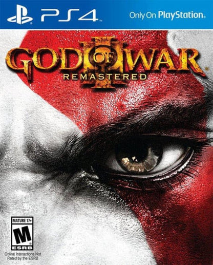 God of War III: Remastered – PlayStation 4 (PS4) video game cover image, mythological action-adventure by Santa Monica Studio and Sony Interactive Entertainment