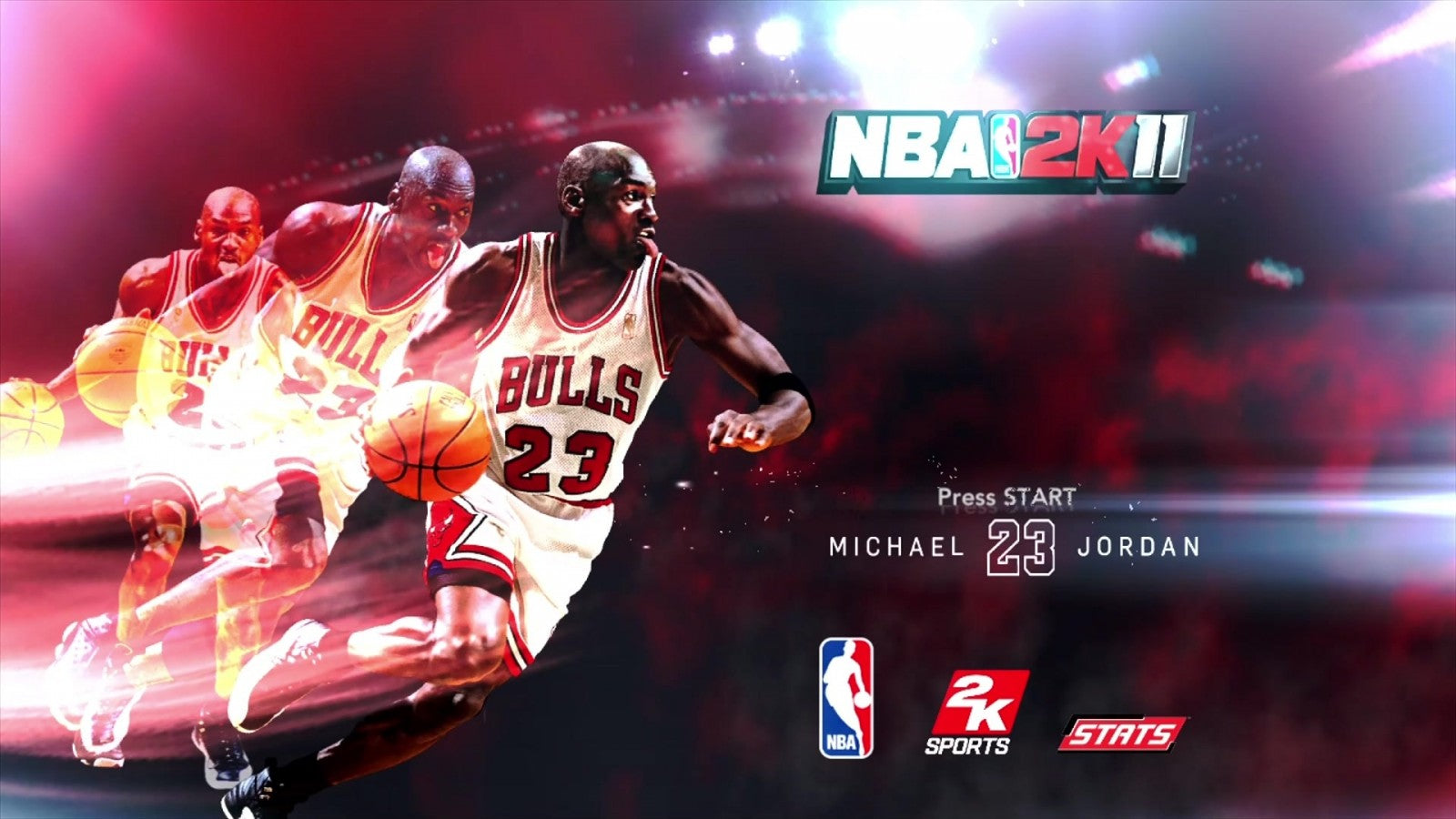 NBA 2K11 start screen for Xbox 360 (X360) sports basketball video game