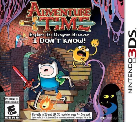 Adventure Time: Explore the Dungeon Because I Don't Know cover art for Nintendo 3DS (3DS) video game