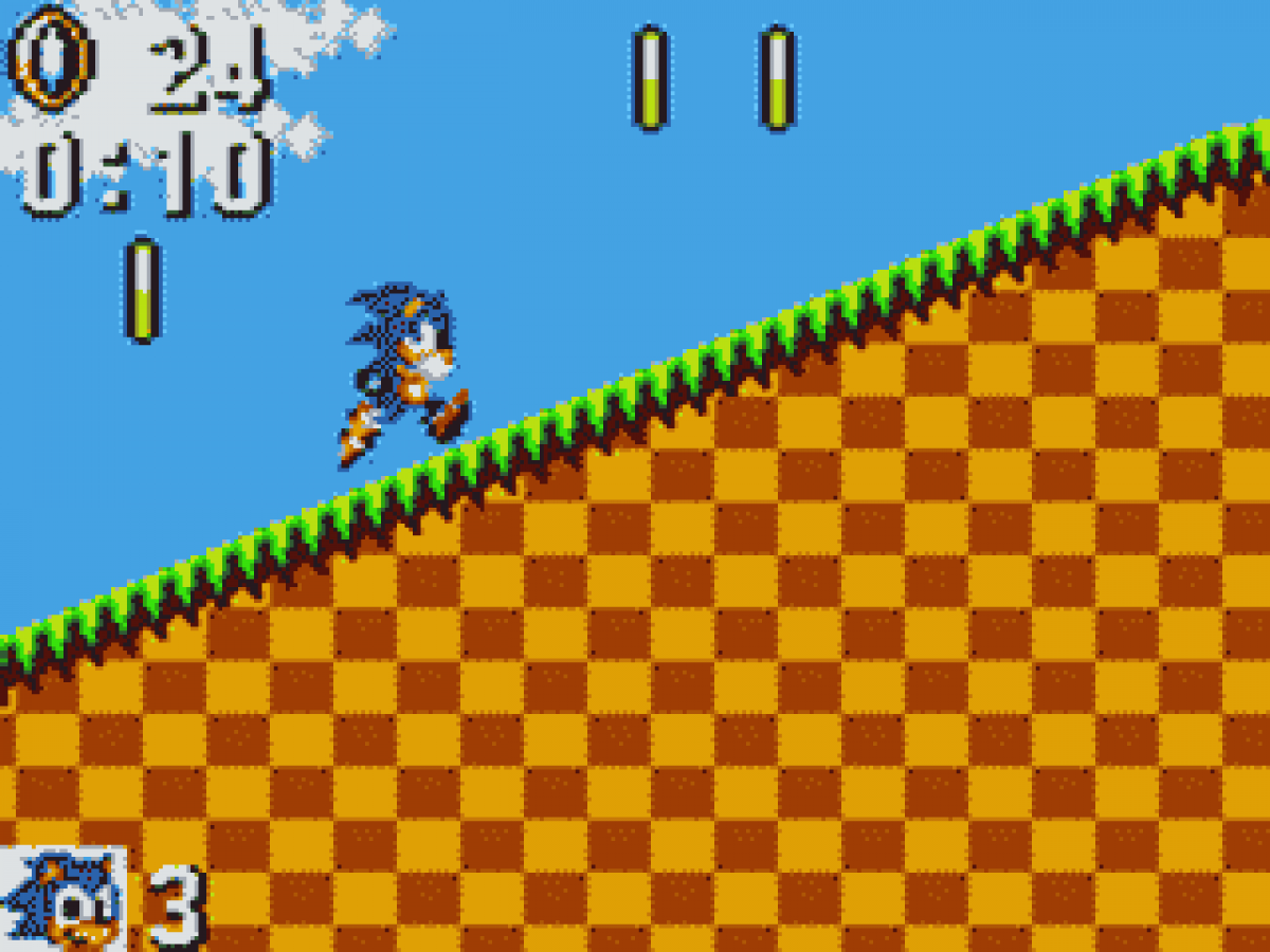 Sonic the Hedgehog gameplay for Sega Game Gear (GG) video game