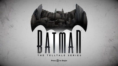 Batman: The Telltale Series – Xbox One (XONE) start screen for episodic action-adventure game