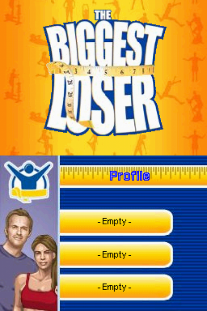The Biggest Loser Nintendo DS video game, fitness and lifestyle simulation, exercise and nutrition gameplay, handheld console title gameplay screenshot