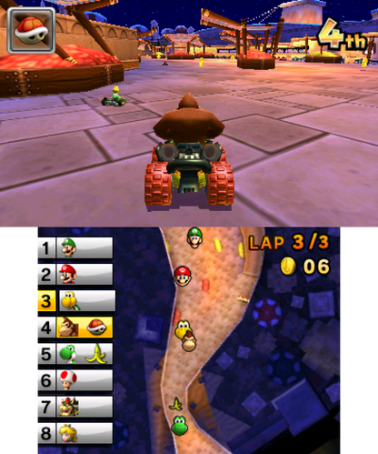 Mario Kart 7 gameplay for Nintendo 3DS (3DS) racing video game