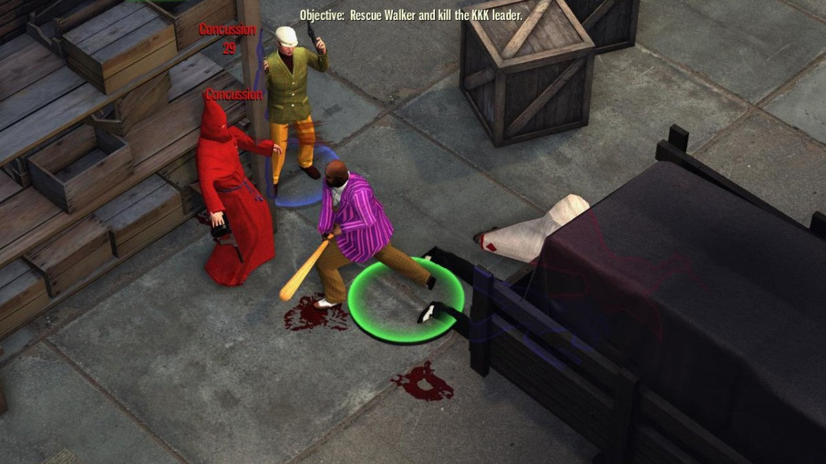 Omerta City of Gangsters Xbox 360 video game, strategy simulation, turn-based combat, mafia crime management, classic console title gameplay screenshot