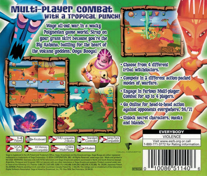 Ooga Booga Sega Dreamcast retro video game action party game back of case