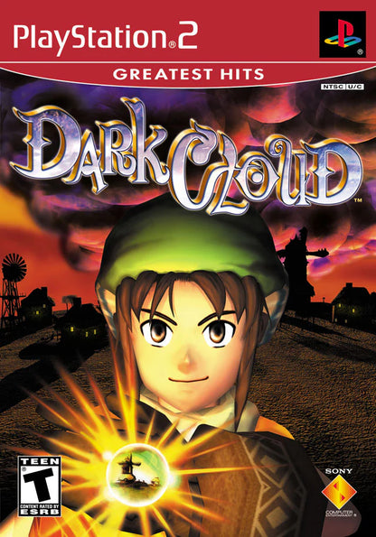 Dark Cloud Greatest Hits for PlayStation 2 with action-RPG adventure and city-building gameplay cover art