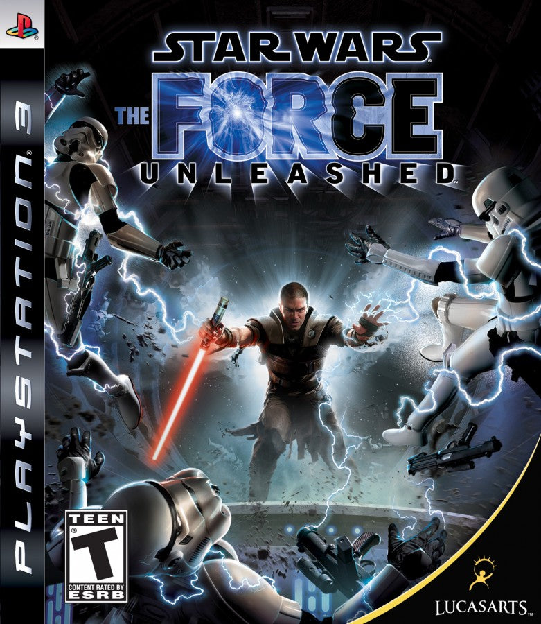 Star Wars: The Force Unleashed PS3 action-adventure video game cover art.