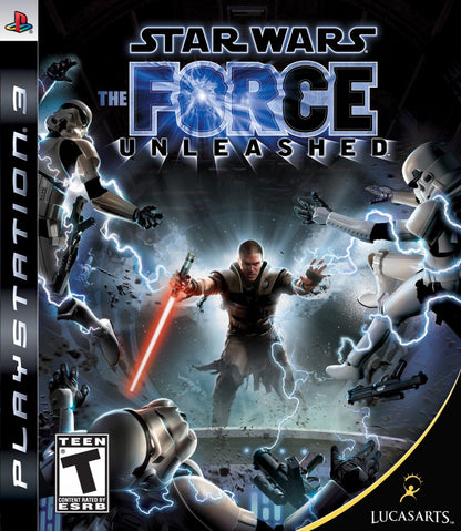 Star Wars: The Force Unleashed PS3 action-adventure video game cover art.
