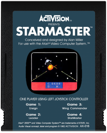 Starmaster for Atari 2600 with classic space combat and starship simulation theme cartridge