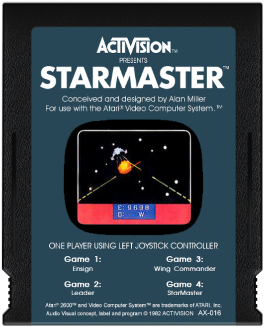 Starmaster for Atari 2600 with classic space combat and starship simulation theme cartridge