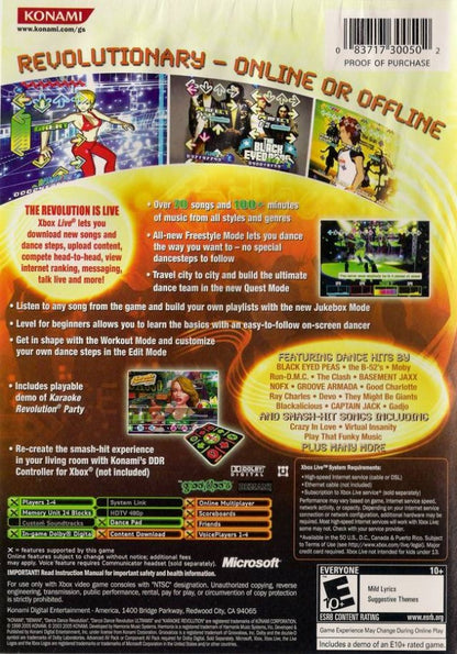 Dance Dance Revolution: Ultramix 3 back cover art for Xbox (XBOX) video game