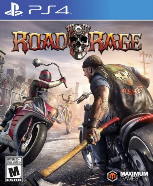 Road Rage – PlayStation 4 (PS4) video game cover image, motorcycle combat action
