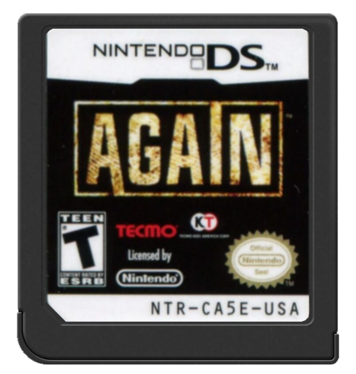 Again: Interactive Crime Novel cartridge art for Nintendo DS (DS) video game