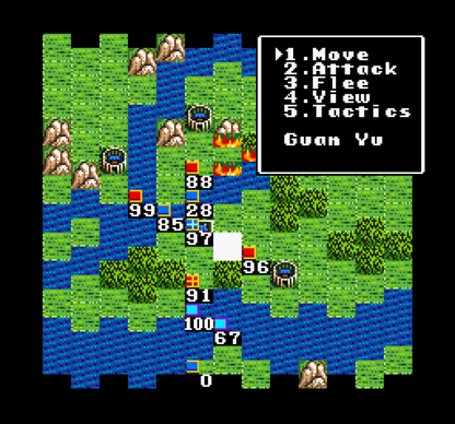 Romance of the Three Kingdoms II retro SNES video game Romance of the Three Kingdoms historical strategy simulation tactical warfare empire management turn based gameplay console title Super Nintendo release gameplay