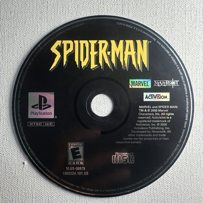 Spider-Man disc for PlayStation 1 (PS1) action-adventure video game