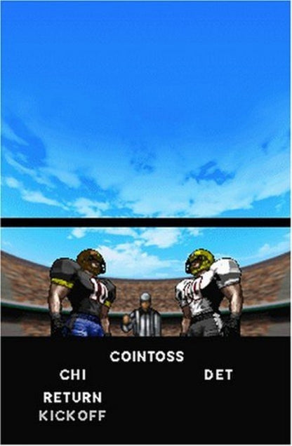 Tecmo Bowl: Kickoff for Nintendo DS arcade style American football video game featuring simplified NFL gameplay, fast paced matches, team customization, and stylus friendly handheld controls for classic gridiron action experience gameplay