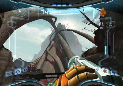 Metroid Prime GameCube GC video game with Metroid Prime 2 Echoes bonus disc, first-person adventure, sci-fi action, Nintendo GameCube special edition gameplay