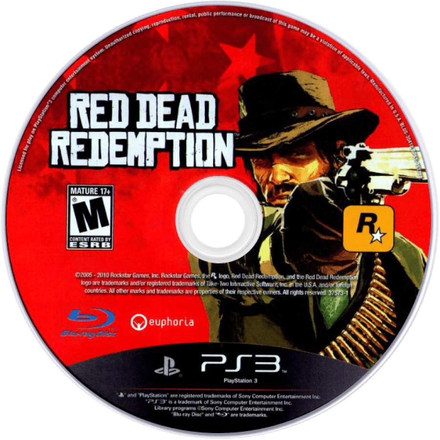 Red Dead Redemption disc for PlayStation 3 (PS3) video game