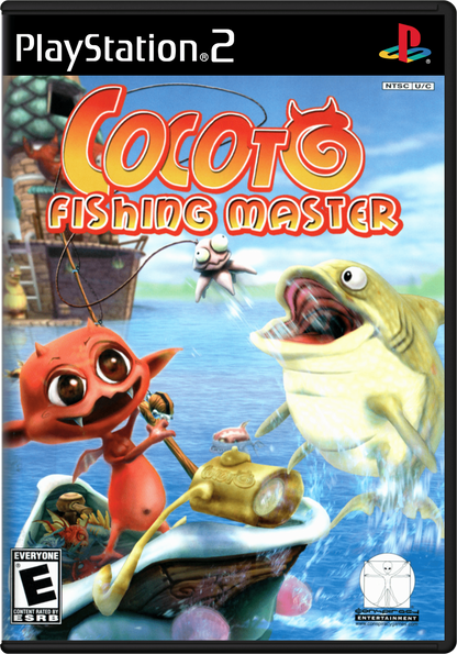 Cocoto Fishing Master for PlayStation 2 with arcade-style fishing and colorful underwater adventure theme cover art