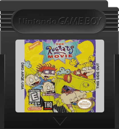 The Rugrats Movie Game Boy Color GBC handheld platformer action video game based on the animated film starring Tommy Pickles Chuckie Phil Lil Dil Reptar levels THQ cartridge