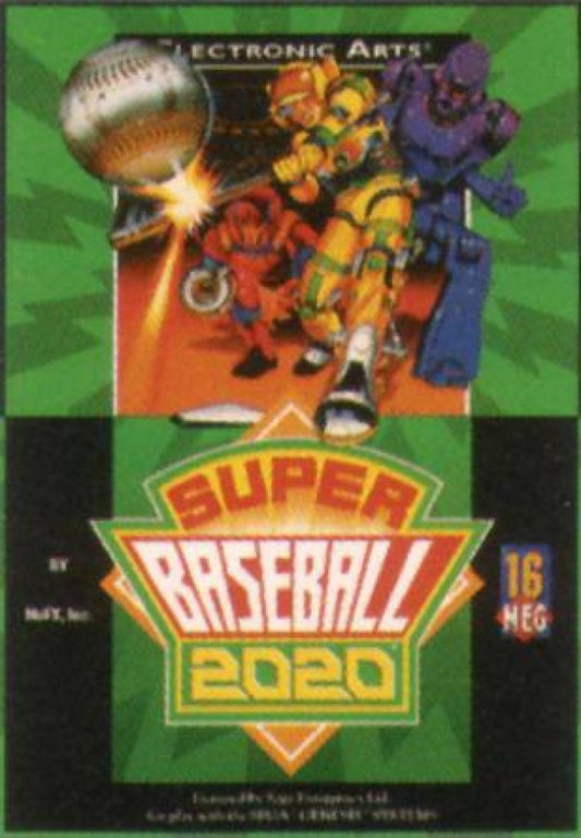 Super Baseball 2020 cover art for Sega Genesis (GEN) video game