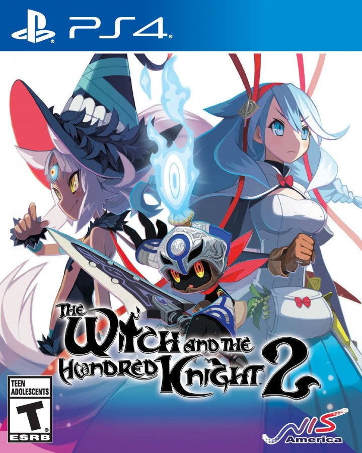 The Witch and the Hundred Knight 2 for PS4 featuring dark fantasy action RPG gameplay and anime style artwork cover art