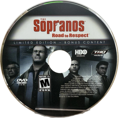 Sopranos: Road to Respect Limited Edition – PlayStation 2 (PS2) video game bonus disc, crime action-adventure.