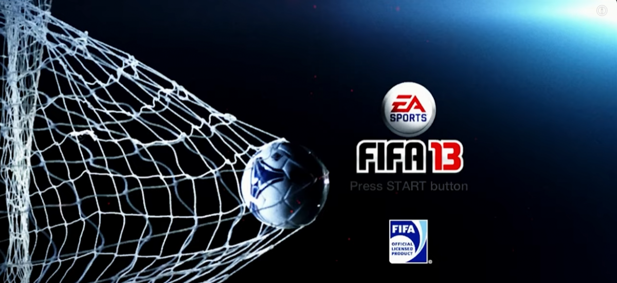 FIFA Soccer 13 title screen for PlayStation 3 (PS3) video game