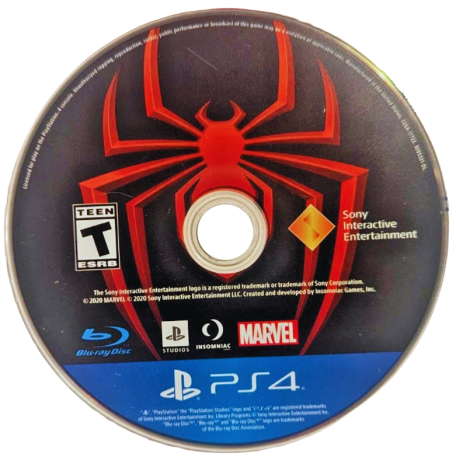 Marvel Spider-Man: Miles Morales – PlayStation 4 (PS4) video game disc, action adventure game