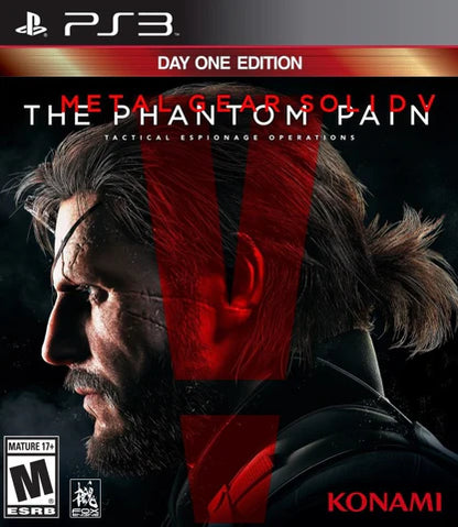 Metal Gear Solid V: The Phantom Pain PS4 action-adventure video game cover art.