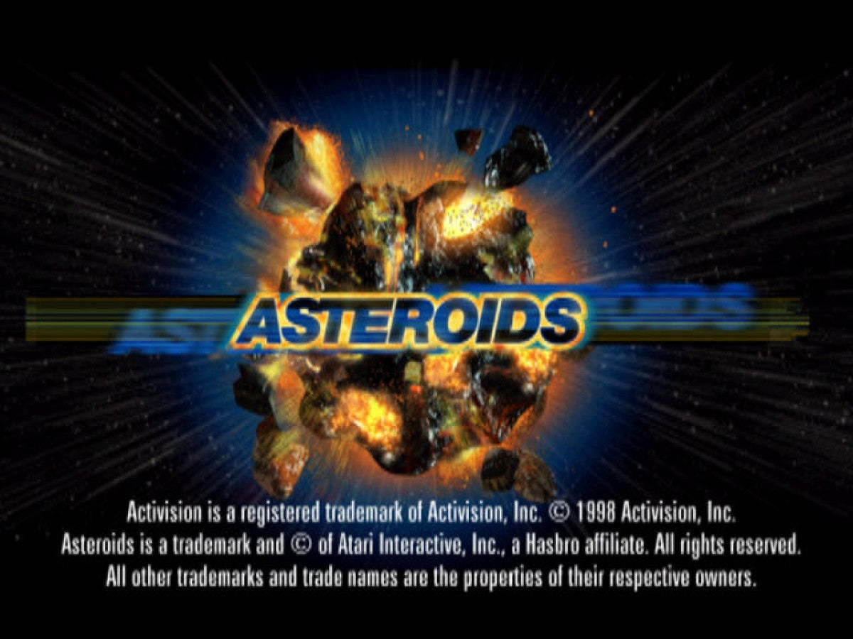 Asteroids PlayStation PS1 for arcade shooter video game fans featuring classic asteroid blasting gameplay fast paced spaceship combat rotating controls challenging enemy waves high score competition updated PlayStation graphics retro arcade action collectible gaming appeal gameplay