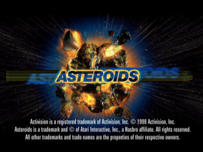 Asteroids PlayStation PS1 for arcade shooter video game fans featuring classic asteroid blasting gameplay fast paced spaceship combat rotating controls challenging enemy waves high score competition updated PlayStation graphics retro arcade action collectible gaming appeal gameplay
