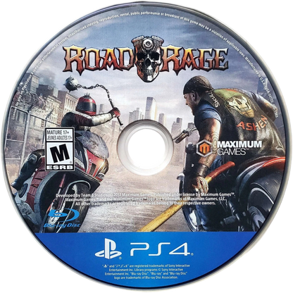 Road Rage – PlayStation 4 (PS4) video game disc, motorcycle combat action