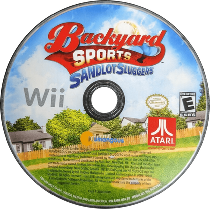 Backyard Sports: Sandlot Sluggers disc cover art for Nintendo Wii (Wii) video game