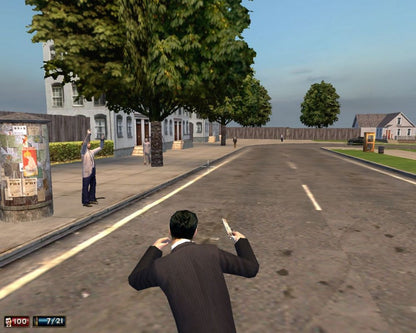 Mafia Xbox video game, open-world action adventure, crime drama storyline, third-person shooter gameplay, classic console title gameplay screenshot